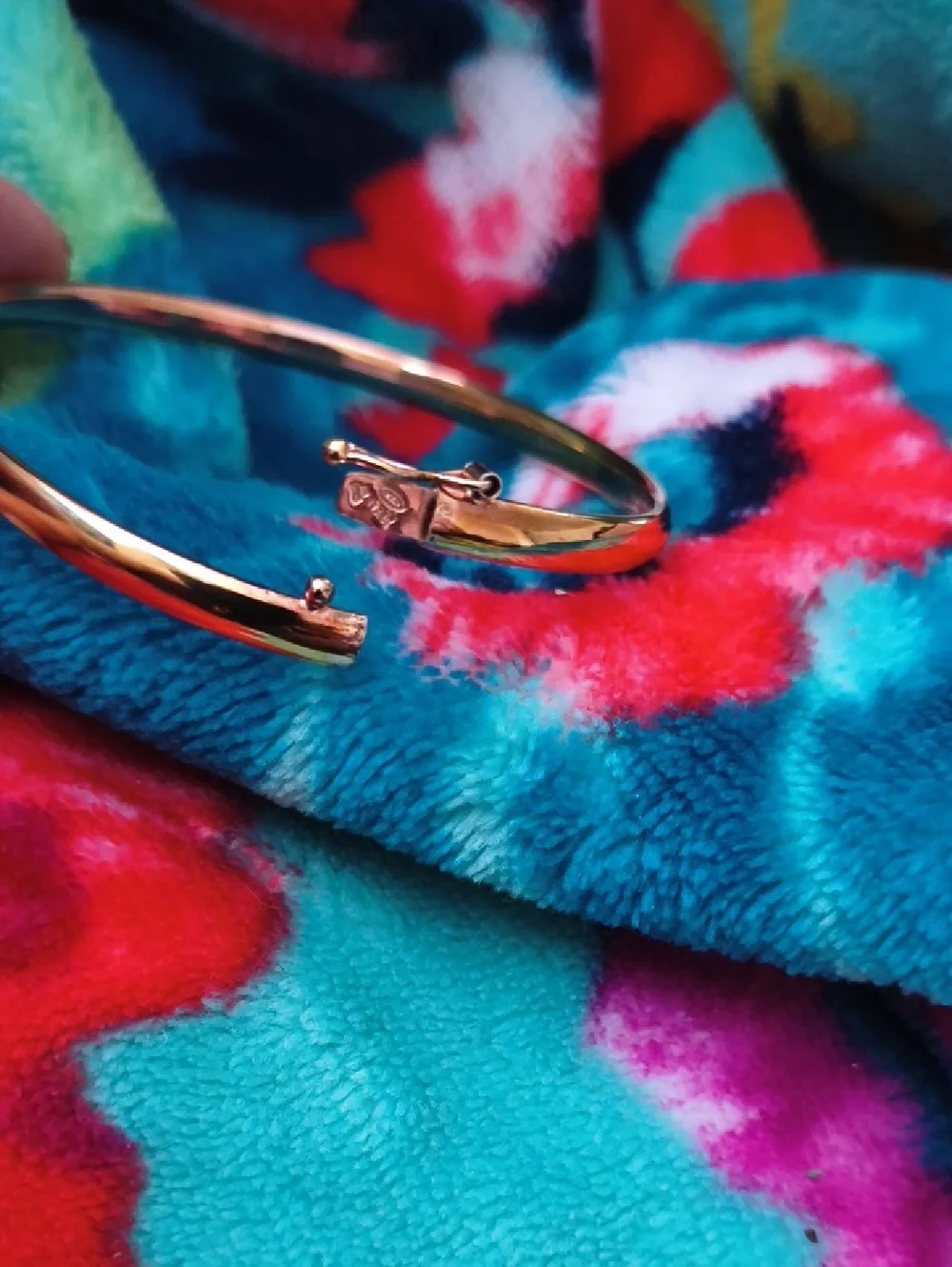 14K Over Sterling Silver Flexible Bangle - Picture 3 of 4